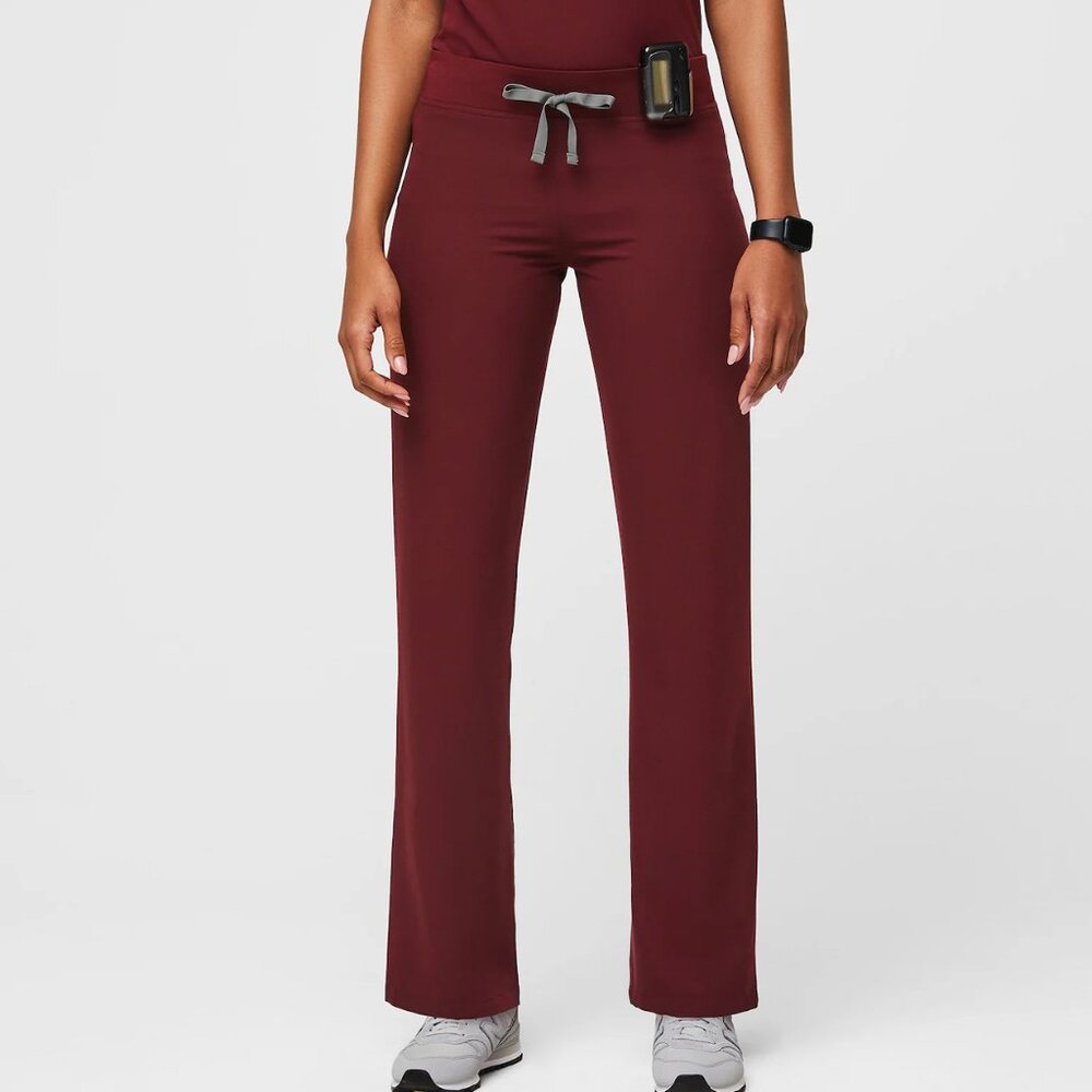 Figs Women Livingston Basic Scrub Pants Burgundy XS